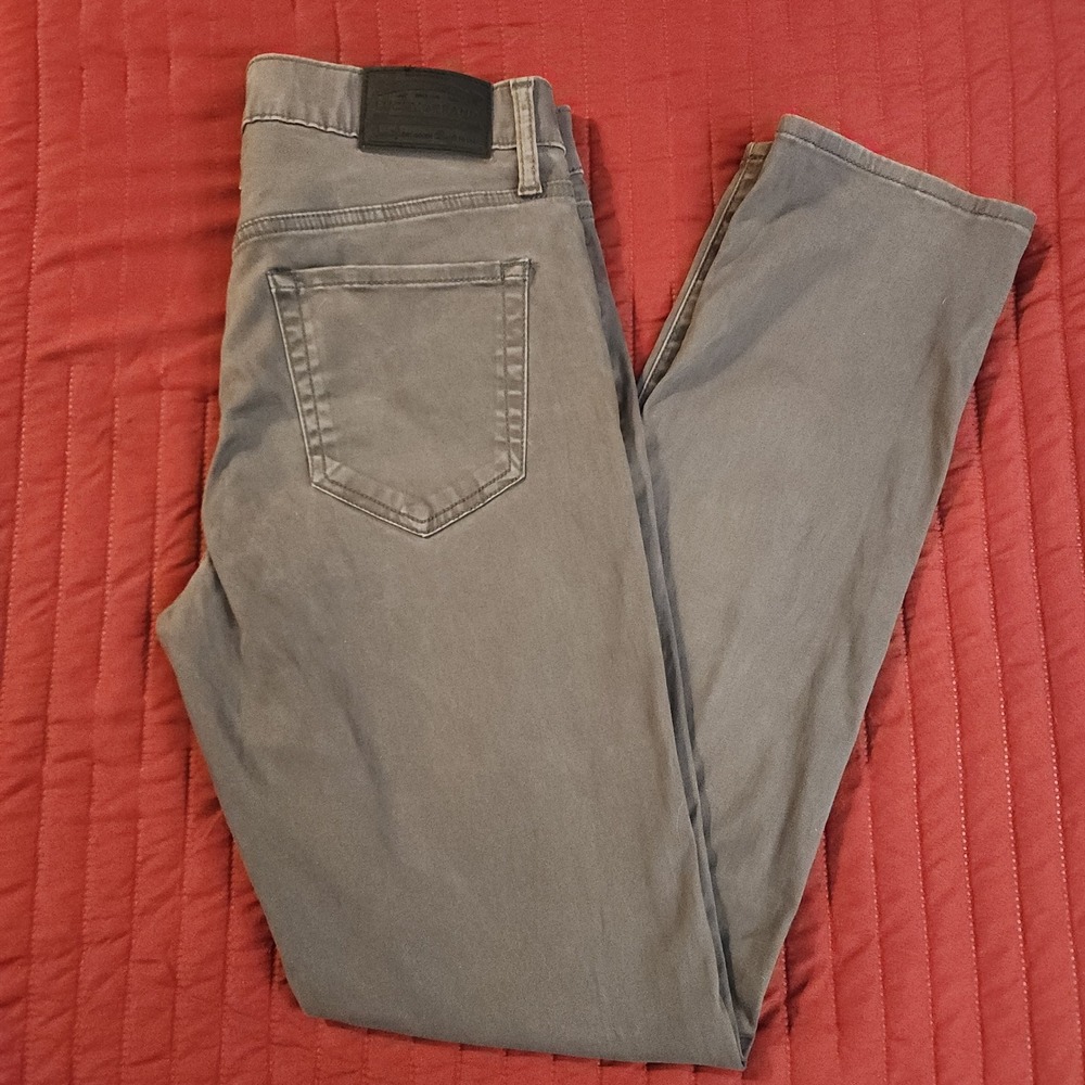 E19 Lucky Brand 121 Slim Straight Mens Grey Jeans Size 30x32 Denim Pants 7M12563